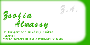 zsofia almassy business card